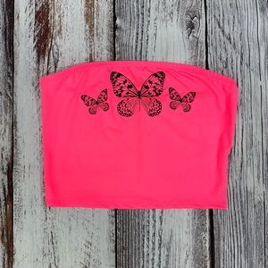 NWOT Fashion Nova Hot Pink Tube Top Size Large